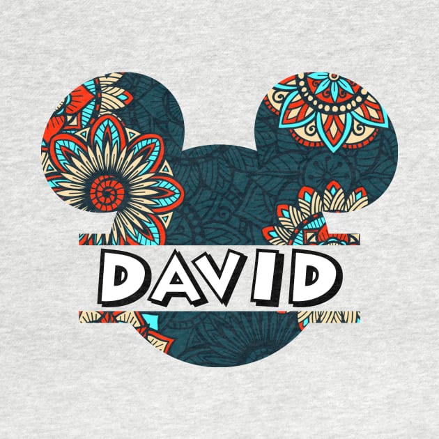 David Name With Seamless Pattern by Maddalena's